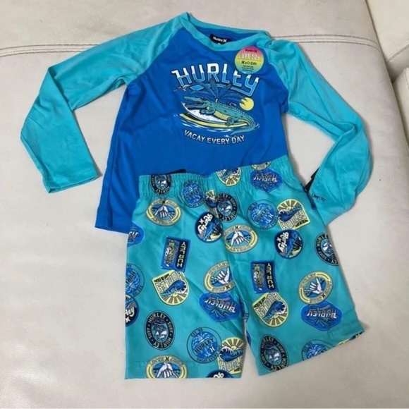 Hurley cute surf shark ocean lover top set 7004 - Picture 4 of 6